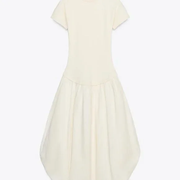 ZARA BALLOON COMBINATION DRESS - Picture 2 of 7